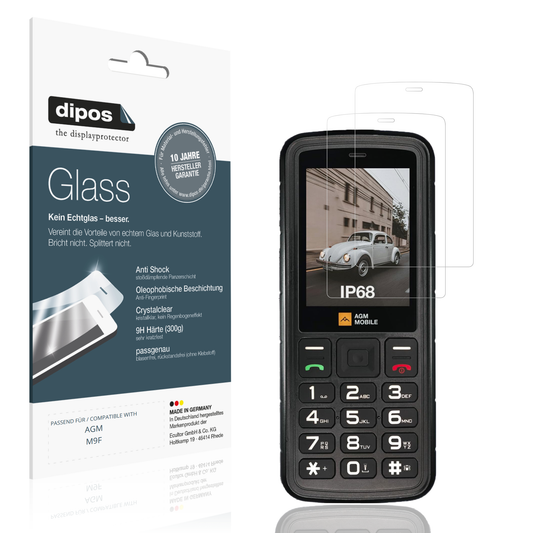 Klare Displayschutzfolie von dipos passend für AGM M9F, 9H kratzfest und blasenfrei montiert
