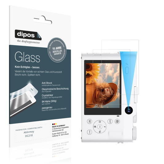 Klare Displayschutzfolie von dipos passend für Ahlirmoy DC218, 9H kratzfest und blasenfrei montiert