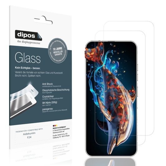 Klare Displayschutzfolie von dipos passend für Aidekunlin F24, 9H kratzfest und blasenfrei montiert
