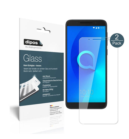 Klare Displayschutzfolie von dipos passend für Alcatel 3V, 9H kratzfest und blasenfrei montiert