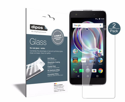 Klare Displayschutzfolie von dipos passend für Alcatel Idol 5s, 9H kratzfest und blasenfrei montiert