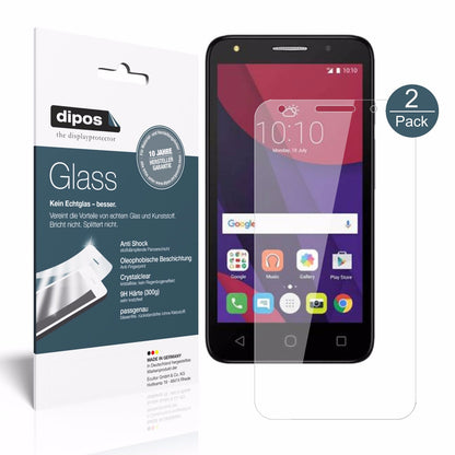 Klare Displayschutzfolie von dipos passend für Alcatel Pixi 4, 9H kratzfest und blasenfrei montiert