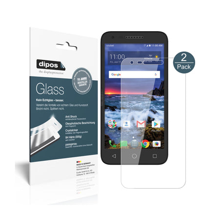 Klare Displayschutzfolie von dipos passend für Alcatel Verso, 9H kratzfest und blasenfrei montiert