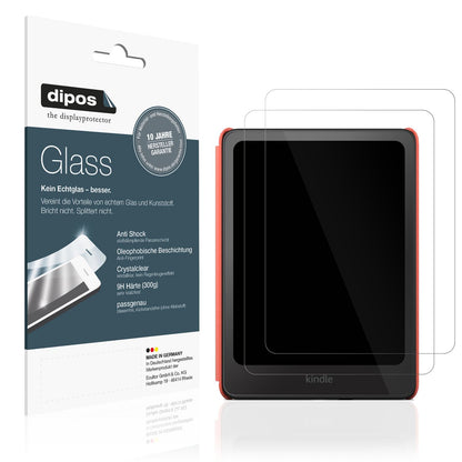 Klare Displayschutzfolie von dipos passend für Amazon Kindle Colorsoft Kids, 9H kratzfest und blasenfrei montiert