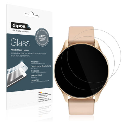 Klare Displayschutzfolie von dipos passend für AngLink 1.69 Zoll Smartwatch, 9H kratzfest und blasenfrei montiert