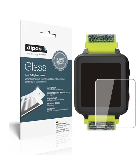 Klare Displayschutzfolie von dipos passend für Anio 5 Smartwatch, 9H kratzfest und blasenfrei montiert