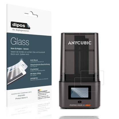 Klare Displayschutzfolie von dipos passend für Anycubic Photon Mono 4, 9H kratzfest und blasenfrei montiert