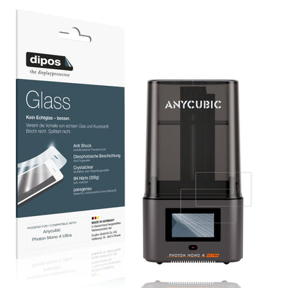 Klare Displayschutzfolie von dipos passend für Anycubic Photon Mono 4 Ultra, 9H kratzfest und blasenfrei montiert