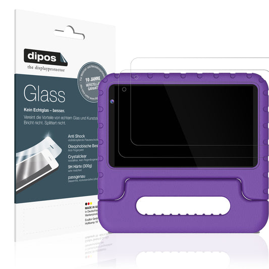 Klare Displayschutzfolie von dipos passend für Aocwei X300 Tablet 7 Zoll, 9H kratzfest und blasenfrei montiert
