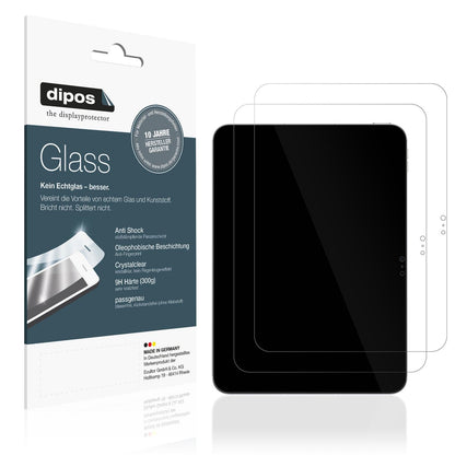 Klare Displayschutzfolie von dipos passend für Apple iPad 10th Generation 10.9 2022, 9H kratzfest und blasenfrei montiert