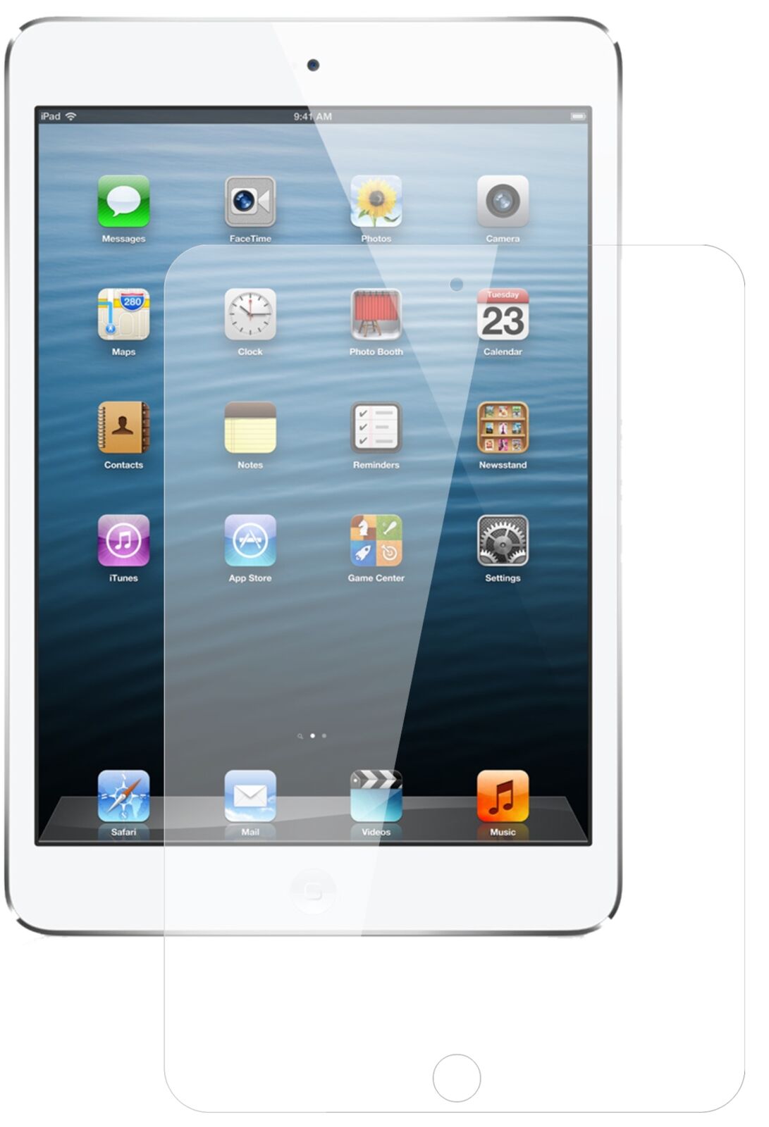 Klare Displayschutzfolie von dipos passend für Apple iPad 2 / 3 / 4, 9H kratzfest und blasenfrei montiert