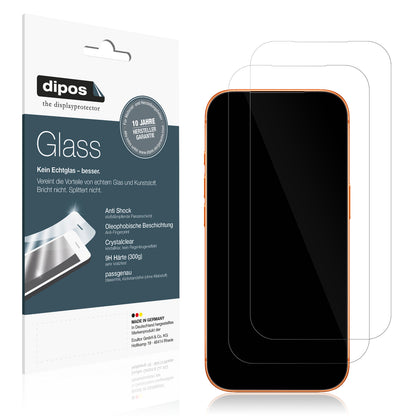 Klare Displayschutzfolie von dipos passend für Apple iPhone 17 Pro Max, 9H kratzfest und blasenfrei montiert