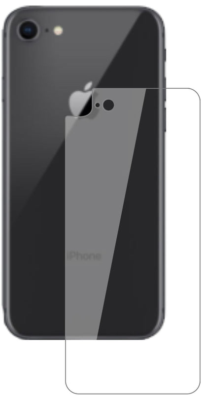 Klare Displayschutzfolie von dipos passend für Apple iPhone 8 Rückseite, 9H kratzfest und blasenfrei montiert