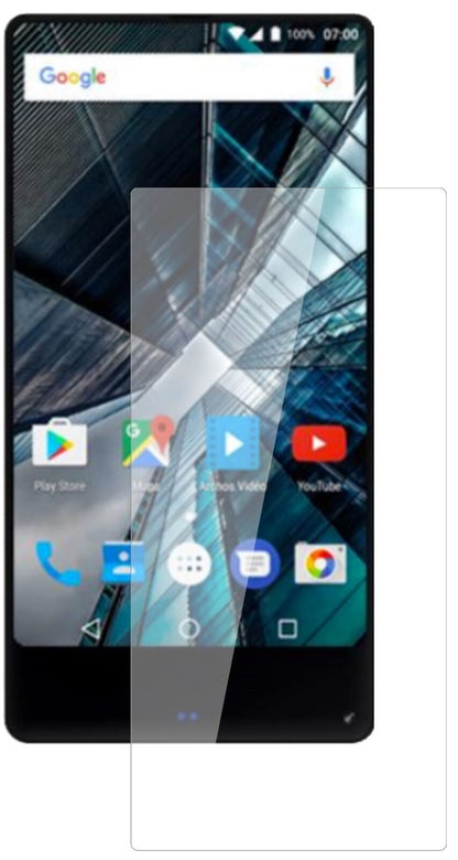 Klare Displayschutzfolie von dipos passend für Archos Sense 55 S, 9H kratzfest und blasenfrei montiert