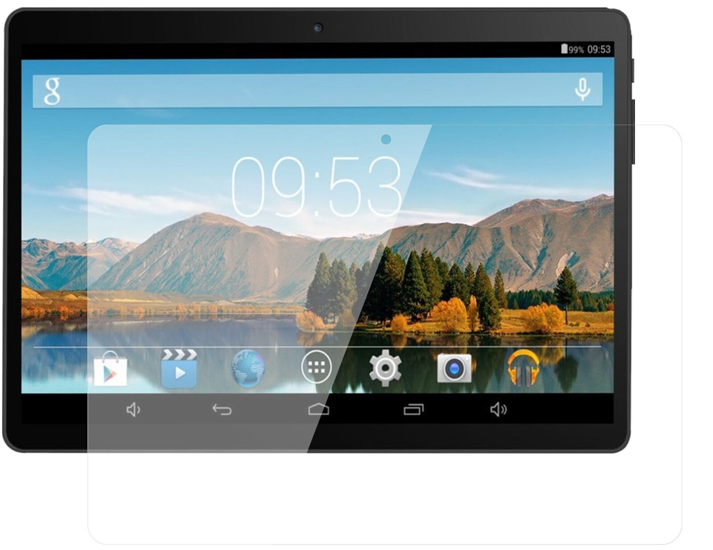 Klare Displayschutzfolie von dipos passend für Artizlee 10 Zoll (10.1 Zoll) Tablet PC ATL-21, 9H kratzfest und blasenfrei montiert