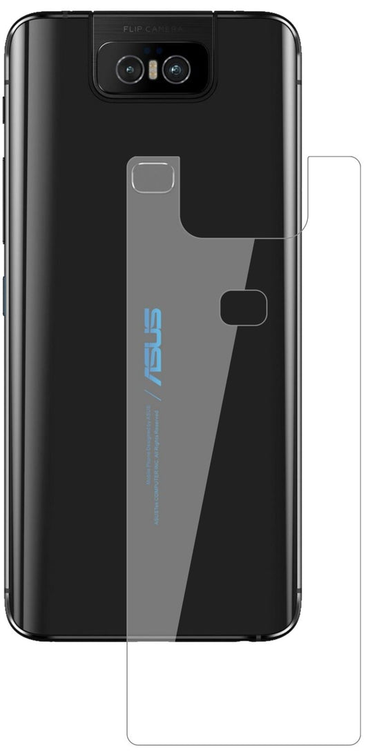 Klare Displayschutzfolie von dipos passend für Asus Zenfone 6 (ZS630KL) Rückseite, 9H kratzfest und blasenfrei montiert