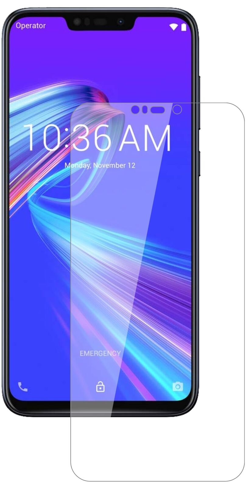 Klare Displayschutzfolie von dipos passend für Asus ZenFone Max (M2), 9H kratzfest und blasenfrei montiert