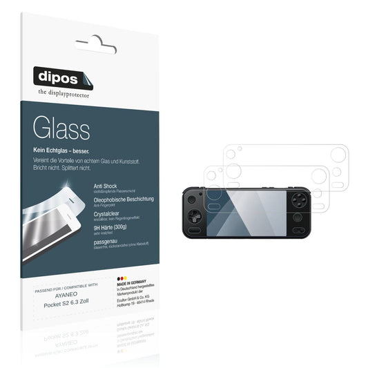 Klare Displayschutzfolie von dipos passend für AYANEO Pocket S2 6.3 Zoll, 9H kratzfest und blasenfrei montiert
