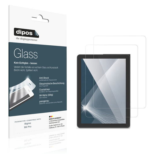 Klare Displayschutzfolie von dipos passend für Bigme B6 Pro, 9H kratzfest und blasenfrei montiert