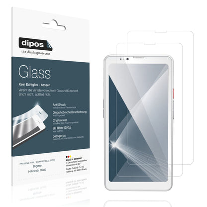 Klare Displayschutzfolie von dipos passend für Bigme Hibreak Dual, 9H kratzfest und blasenfrei montiert