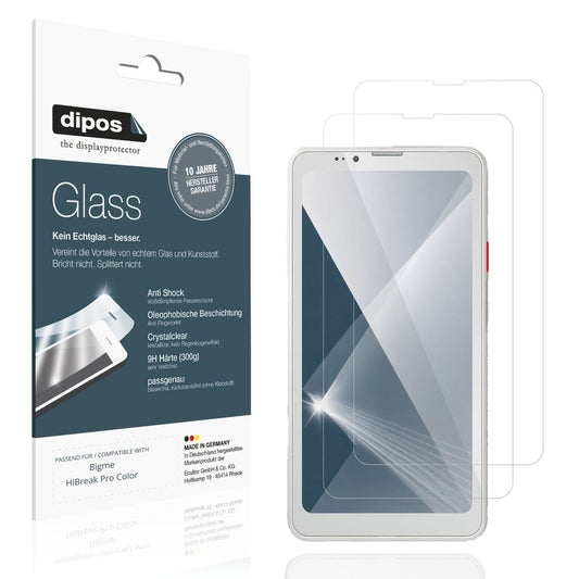 Klare Displayschutzfolie von dipos passend für Bigme HiBreak Pro Color, 9H kratzfest und blasenfrei montiert