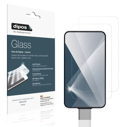 Klare Displayschutzfolie von dipos passend für bitbox02 nova, 9H kratzfest und blasenfrei montiert