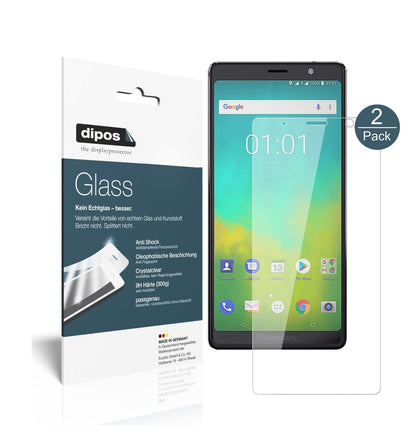 Klare Displayschutzfolie von dipos passend für BlackBerry Evolve, 9H kratzfest und blasenfrei montiert