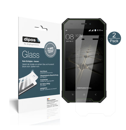 Klare Displayschutzfolie von dipos passend für Blackview BV4000 Pro, 9H kratzfest und blasenfrei montiert