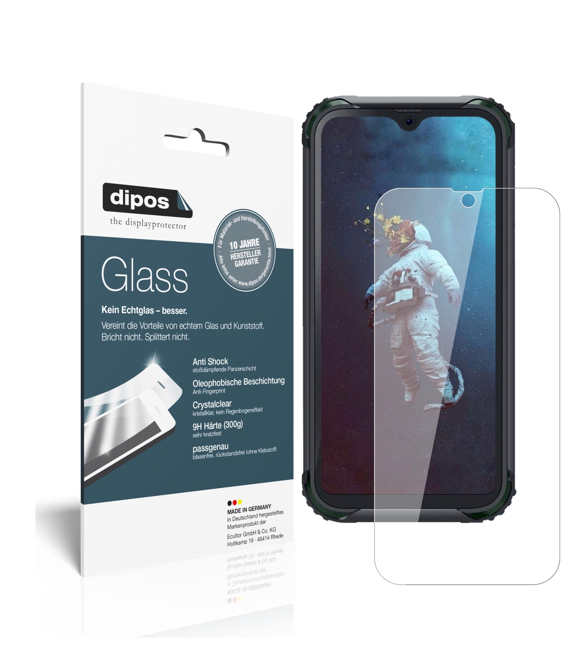 Klare Displayschutzfolie von dipos passend für Blackview BV5900, 9H kratzfest und blasenfrei montiert