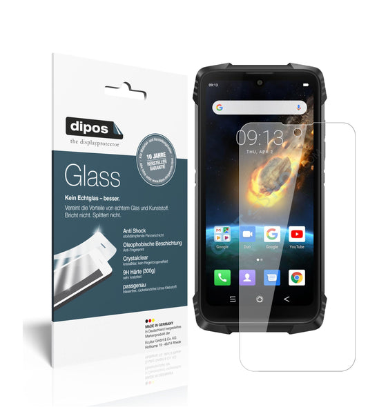 Klare Displayschutzfolie von dipos passend für Blackview BV6900, 9H kratzfest und blasenfrei montiert
