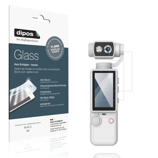 Klare Displayschutzfolie von dipos passend für BLKE S Q8, 9H kratzfest und blasenfrei montiert