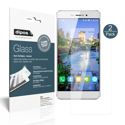 Klare Displayschutzfolie von dipos passend für BLUBOO Picasso 5 Zoll, 9H kratzfest und blasenfrei montiert