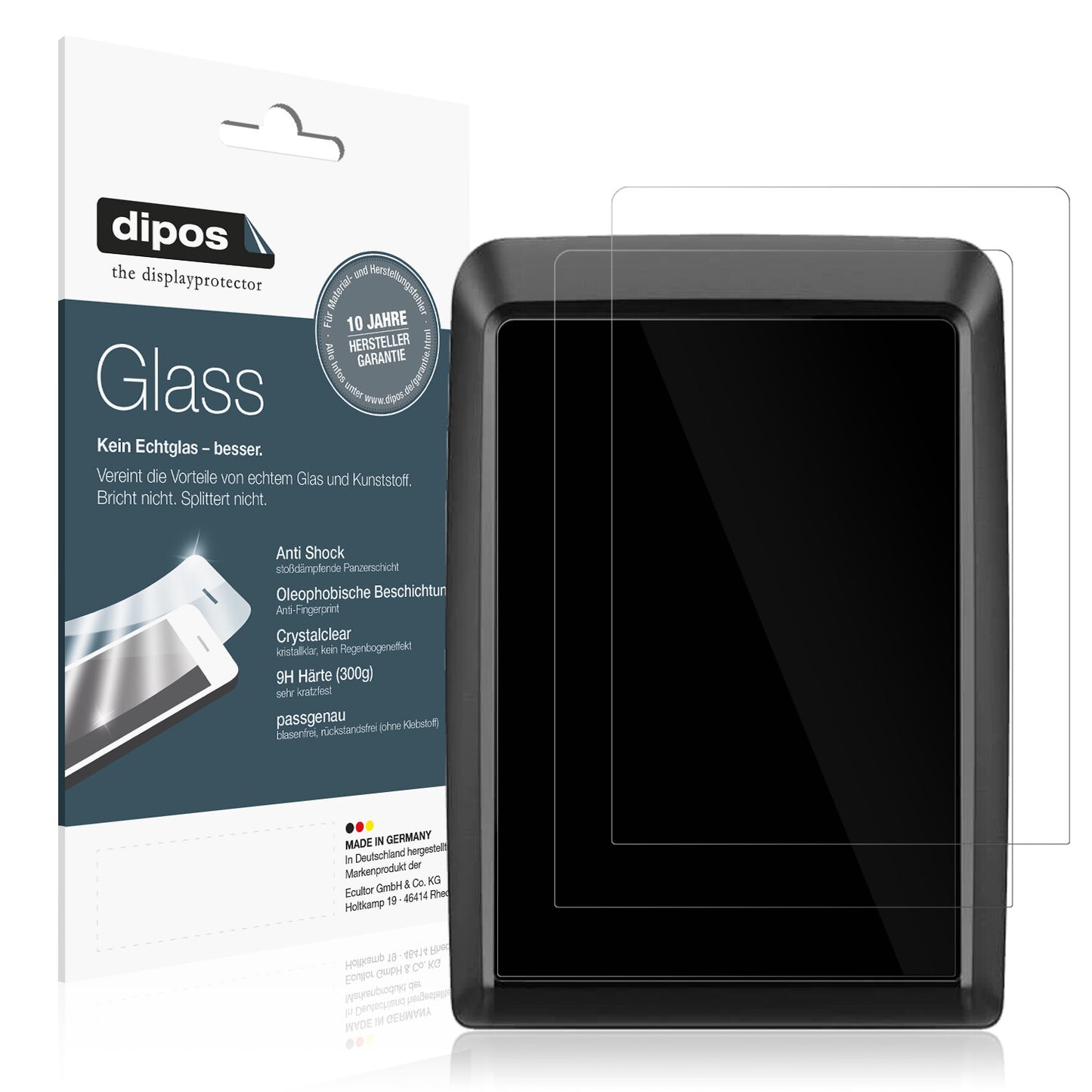 Klare Displayschutzfolie von dipos passend für Bosch Kiox 500, 9H kratzfest und blasenfrei montiert