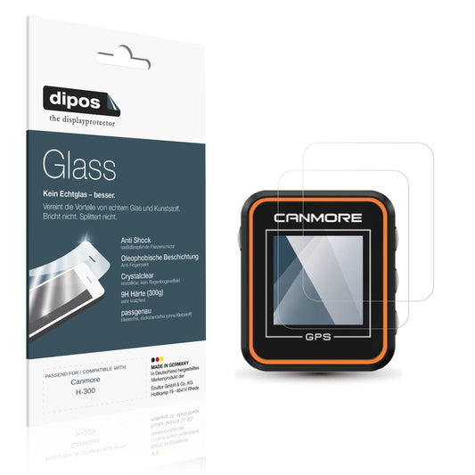 Klare Displayschutzfolie von dipos passend für Canmore H-300, 9H kratzfest und blasenfrei montiert