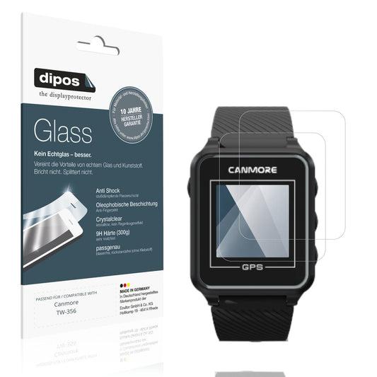 Klare Displayschutzfolie von dipos passend für Canmore TW-356, 9H kratzfest und blasenfrei montiert