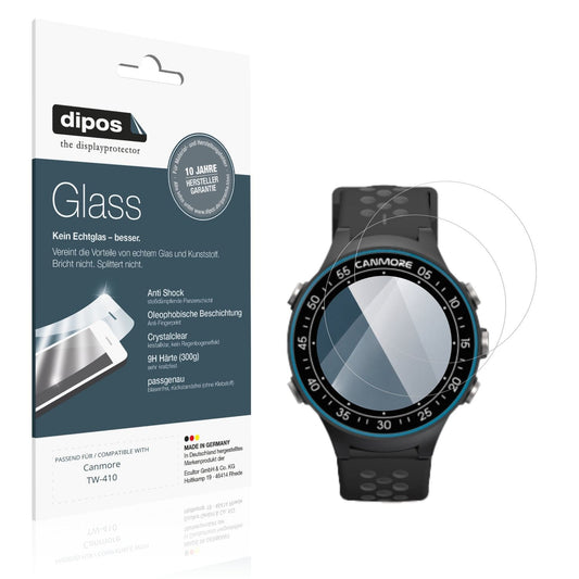 Klare Displayschutzfolie von dipos passend für Canmore TW-410, 9H kratzfest und blasenfrei montiert