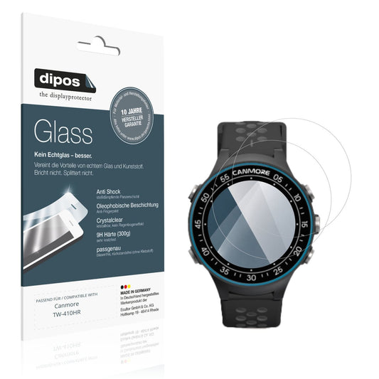 Klare Displayschutzfolie von dipos passend für Canmore TW-410HR, 9H kratzfest und blasenfrei montiert