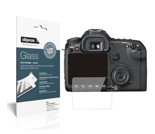 Klare Displayschutzfolie von dipos passend für Canon Eos 50D, 9H kratzfest und blasenfrei montiert