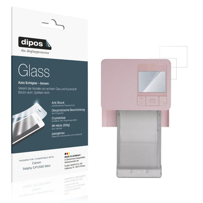 Klare Displayschutzfolie von dipos passend für Canon Selphy CP1500 Mini, 9H kratzfest und blasenfrei montiert