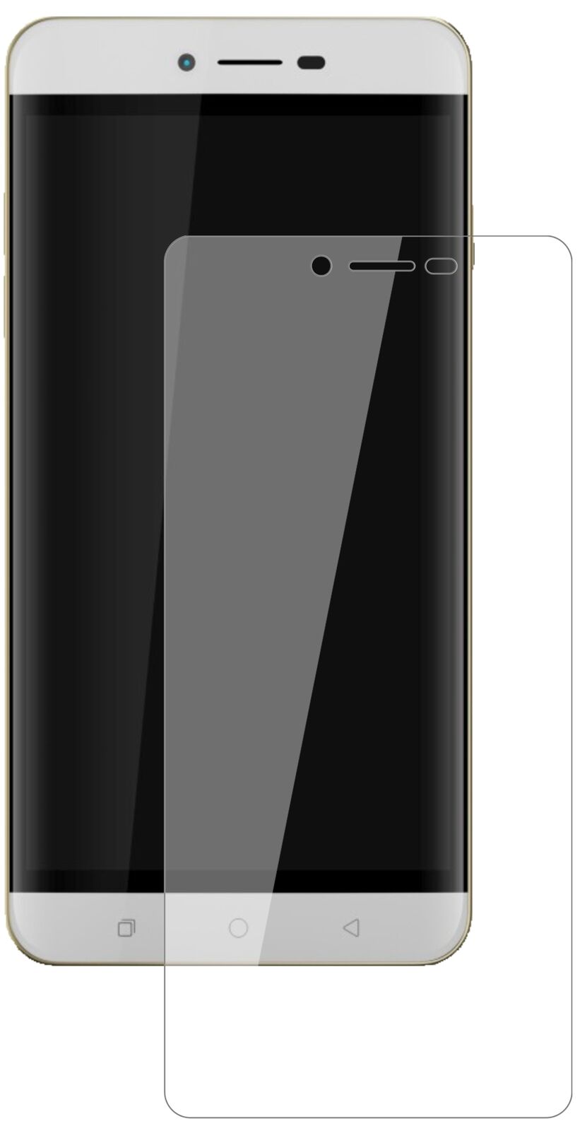 Klare Displayschutzfolie von dipos passend für Coolpad Torino R108, 9H kratzfest und blasenfrei montiert
