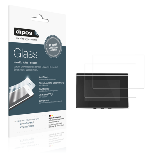 Klare Displayschutzfolie von dipos passend für CrossControl CCpilot V700, 9H kratzfest und blasenfrei montiert
