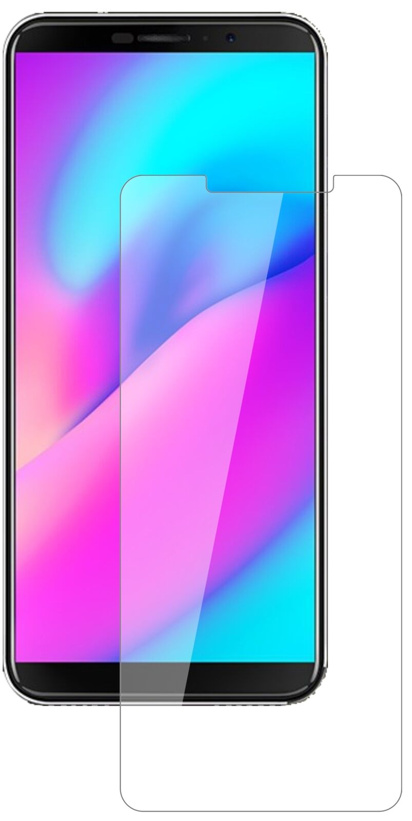 Klare Displayschutzfolie von dipos passend für Cubot J3, 9H kratzfest und blasenfrei montiert