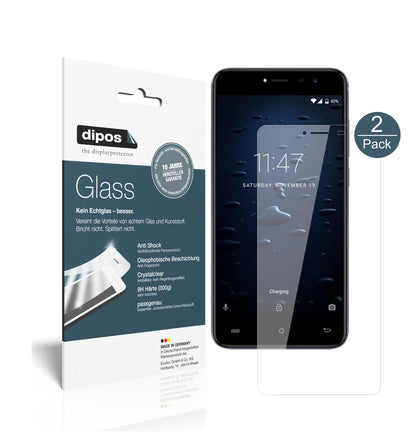 Klare Displayschutzfolie von dipos passend für Cubot Note Plus, 9H kratzfest und blasenfrei montiert