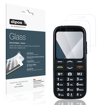 Klare Displayschutzfolie von dipos passend für Denver BAS-18600L, 9H kratzfest und blasenfrei montiert