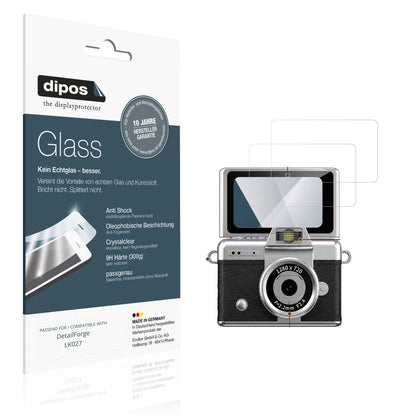 Klare Displayschutzfolie von dipos passend für DetailForge LK027, 9H kratzfest und blasenfrei montiert