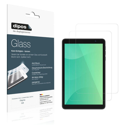 Klare Displayschutzfolie von dipos passend für Digma G8, 9H kratzfest und blasenfrei montiert