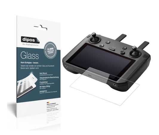 Klare Displayschutzfolie von dipos passend für DJI Smart Controller, 9H kratzfest und blasenfrei montiert