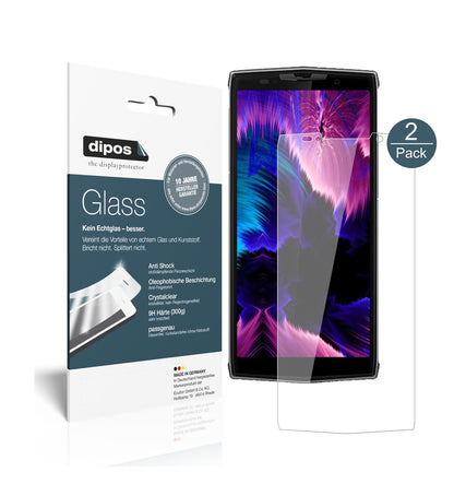 Klare Displayschutzfolie von dipos passend für Doogee BL9000, 9H kratzfest und blasenfrei montiert
