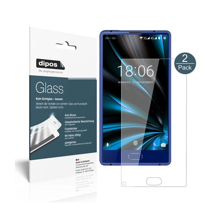Klare Displayschutzfolie von dipos passend für Doogee MIX Lite, 9H kratzfest und blasenfrei montiert