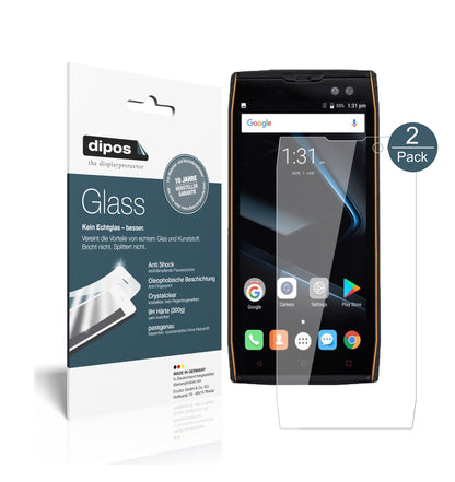 Klare Displayschutzfolie von dipos passend für Doogee S50, 9H kratzfest und blasenfrei montiert